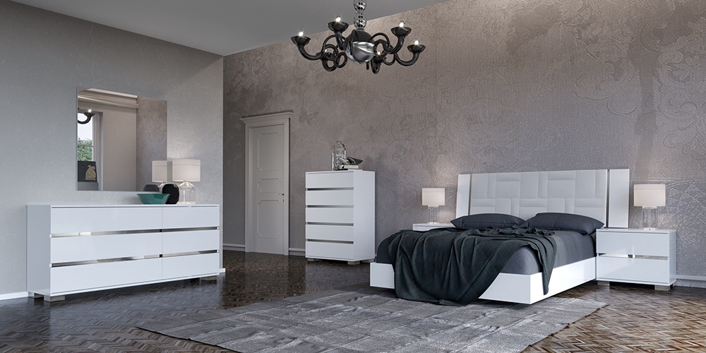 Dream magasfényű fehér hálószoba bútor