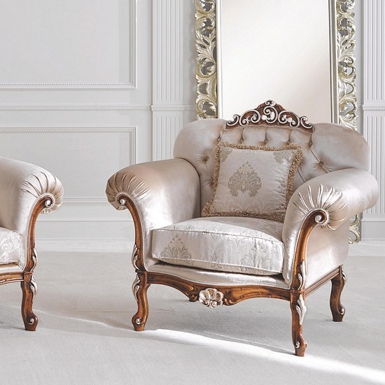 Positano barokk stílusú bükkfa fotel