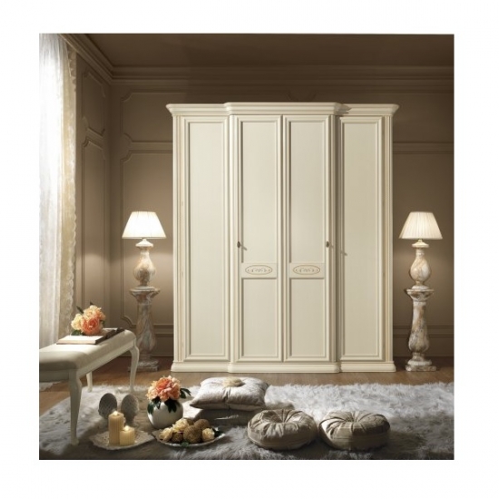Siena bézsszínű hálószoba szekrény 4 ajtós