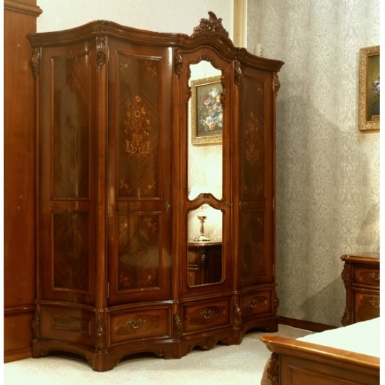 Mara Bella 3 ajtós 3 fiókos tömörfa szekrény