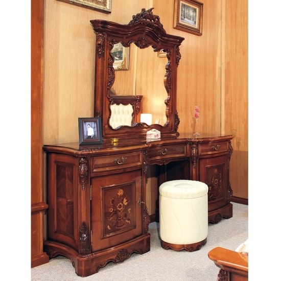 Mara Bella klasszikus tömörfa fésülködő asztal