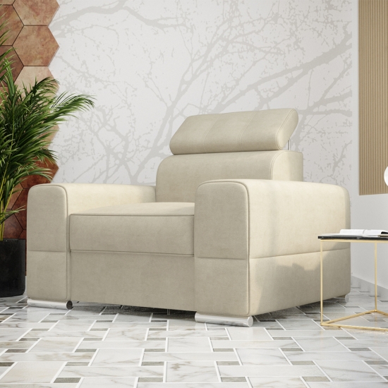 Royal masszív fotel vajszín