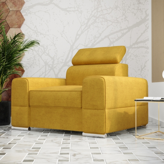 Royal masszív fotel sárga