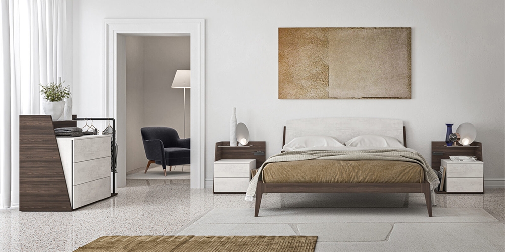 Modern fejtámlás fa franciaágyak