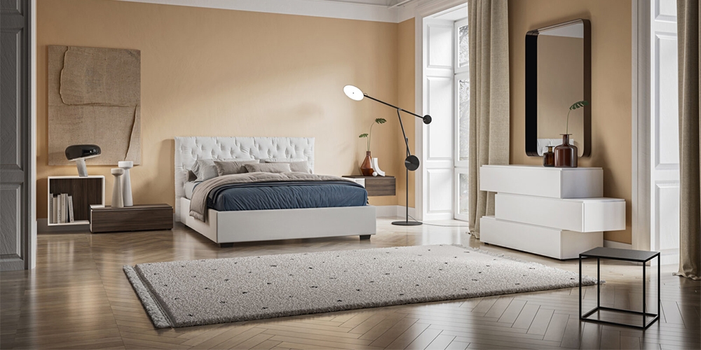 Modern olasz kárpitozott franciaágyak