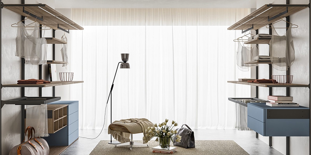 Vertiko nyitott gardróbszekrény