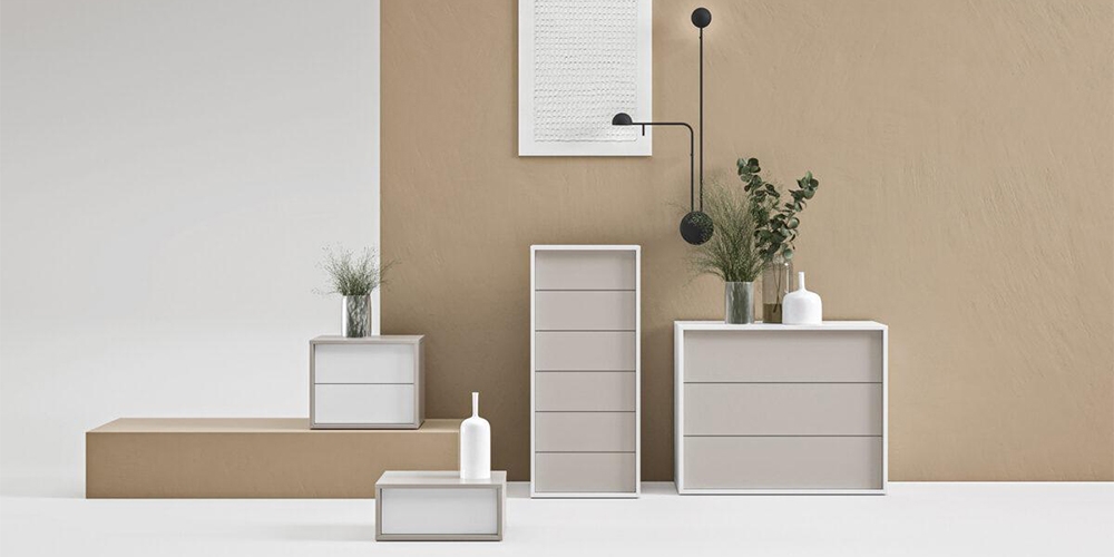 Luce egyszerű éjjeliszekrény és komód