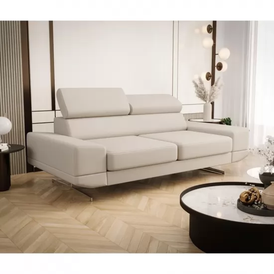 Milano II. személyes modern bőr kanapé bézs