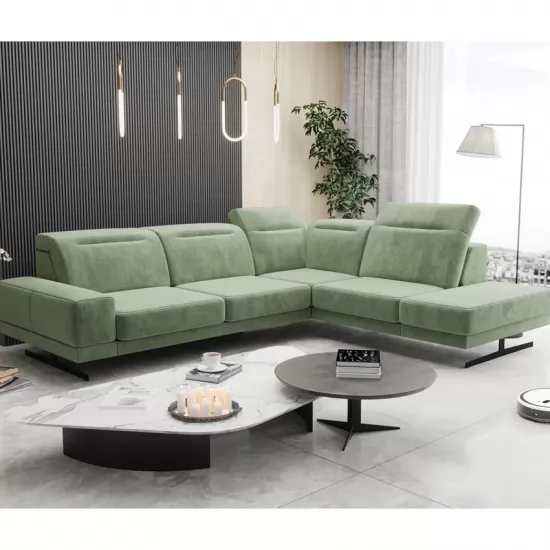 Fiore kényelmes sarokkanapé zöld