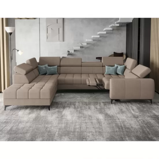 Porto Max I. relax sarokkanapé világosbarna