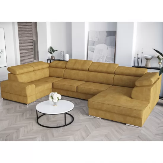 Royal Max I. U alakú kanapé sárga