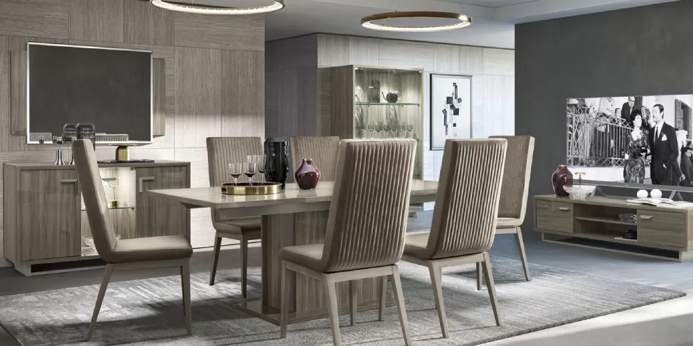 Volare Nickel modern étkező garnitúra