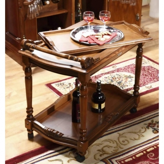 Krisztina klasszikus faragott tálaló asztal