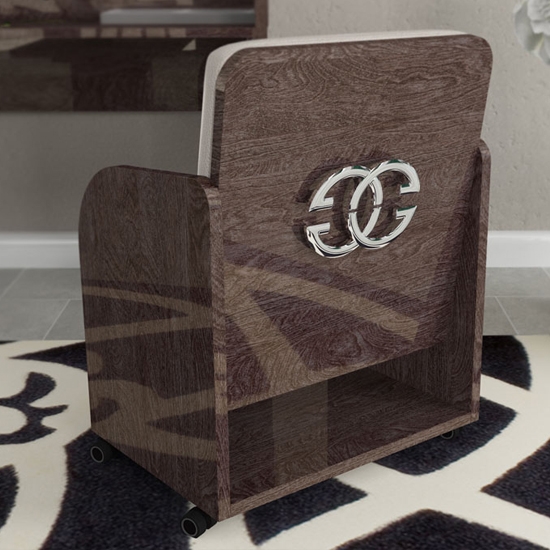 Prestige Umber Birch Gucci jellel díszített fésülködő szék
