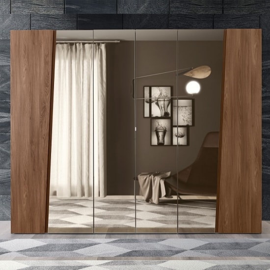 Storm 6 ajtós gardróbszekrény tükrös