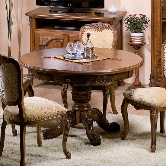 Royal klasszikus barokk bővíthető kerek asztal