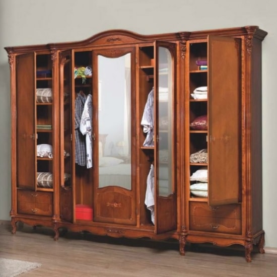 Regallis 5 ajtós tükrös hálószobaszekrény