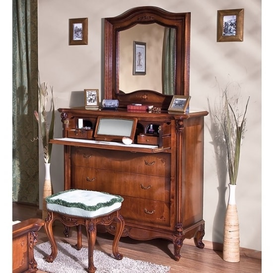 Regallis fésülködő komód tükörrel, puffal