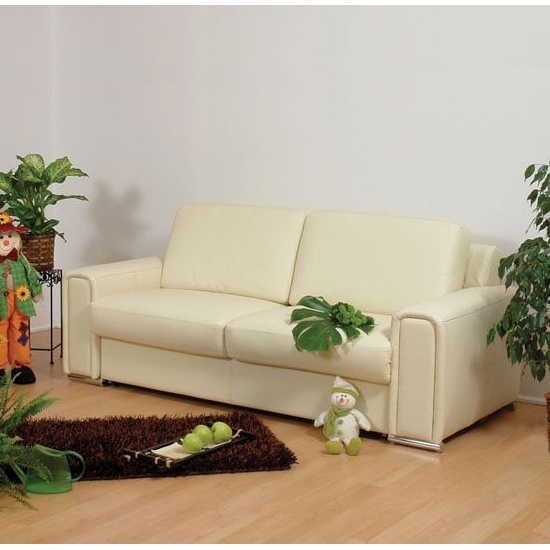 Santana modern ágyazható bőr kanapé