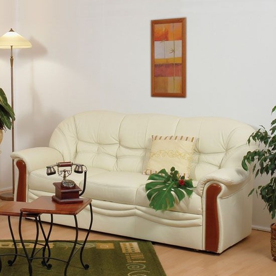 Sarolta klasszikus elemes fabetétes kanapé